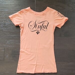 Vintage Sinful Orange Fitted Polo Tee